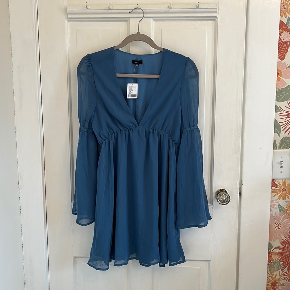 UO Lucca Couture Empire Waist Bell-Sleeve Dress
